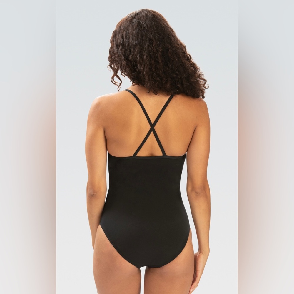 NWT Dolfin Color Block Moderate 1-Piece Swimsuit Size 18 - Picture 2 of 6
